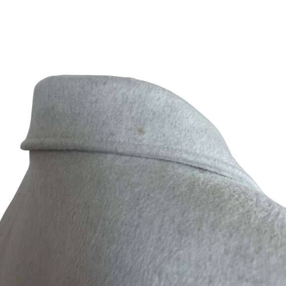 Line and Dot Light Beige Button-Up Coat With Chest Pockets & Collared Neck  Sz M - Picture 6 of 9